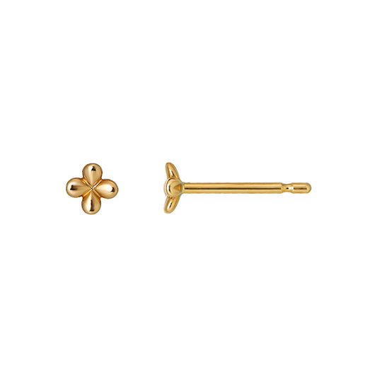 [Second Earrings] 18K Mini Flower Earrings (Yellow Gold) - Product Image