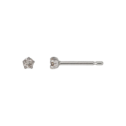 [Second Earrings] Platinum Diamond Earrings 0.06ct - Product Image