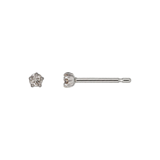 [Second Earrings] Platinum Diamond Earrings 0.06ct - Product Image