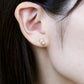 18K/10K Yellow Gold Freshwater Pearl Twisted Earrings - Model Image