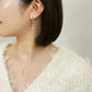 [Palette] 18K/10K Amethyst Charm Set Earrings [Flow] (Yellow Gold) - Model Image