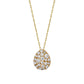 10K Moissanite Egg Necklace (Yellow Gold) - Product Image