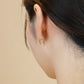 [Birth Flower Jewelry] September - Gentian Earrings (925 Sterling Silver / Gold Filled) - Model Image