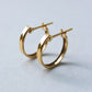 18K/10K Yellow Gold Basic Hoop Earrings - Product Image