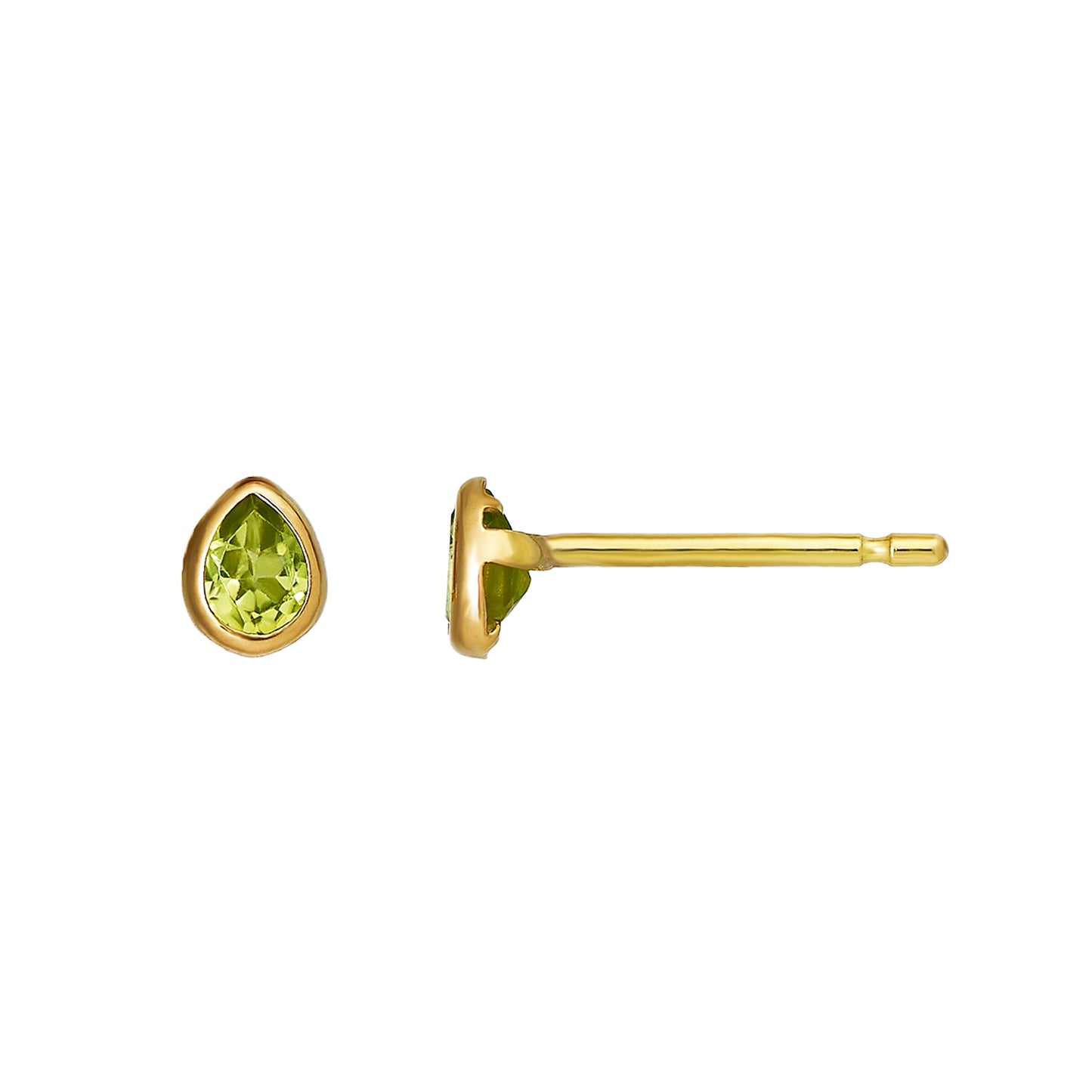 [Second Earrings] 18K Yellow Gold Peridot Drop Earrings - Product Image