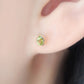 [Second Earrings] 18K Yellow Gold Peridot Drop Earrings - Model Image