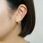 [Solo Earring] 10K / 925 Sterling Silver Violet Single Earring - Model Image