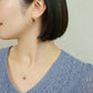 [Solo Earring] 10K / 925 Sterling Silver Violet Single Earring - Model Image