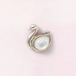 [Solo Earring] 14K/10K Swan Single Earring (White Gold) - Product Image