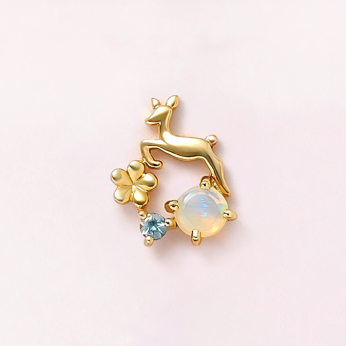 [Solo Earring] 18K/10K Fawn Single Earring (Yellow Gold) - Product Image