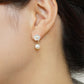 [Solo Earring] 18K/10K Petunia Single Earring (Yellow Gold) - Model Image