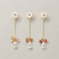 [Solo Earring] 18K/10K Peach Flower 3WAY Single Earring (Yellow Gold) - Product Image