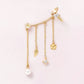 [Solo Earring] 18K/10K Moonstone Small Bird Chandelier Single Earring (Yellow Gold) - Product Image