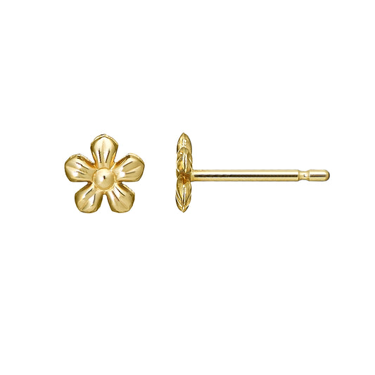 [Second Earrings] 18K Yellow Gold Flower Earrings - Product Image