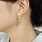 18K/10K 3WAY Earrings with Pearl Friction Backs (Yellow Gold) - Model Image