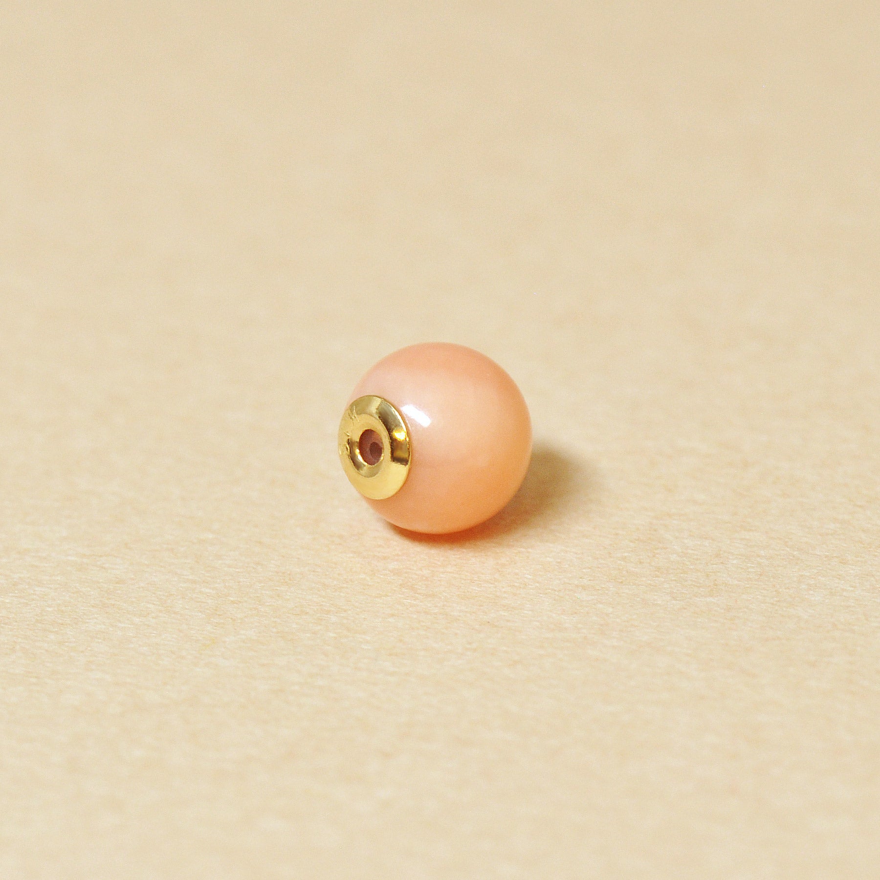 18K Gold Ball Friction Back (Coral) - Product Image