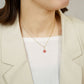10K Inca Rose Necklace Charm (Yellow Gold) - Model Image