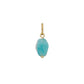 10K Amazonite Necklace Charm (Yellow Gold) - Product Image