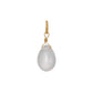 10K Rose Quartz Drop Necklace Charm (Yellow Gold) - Product Image