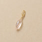 10K Rose Quartz Necklace Charm (Yellow Gold) - Product Image