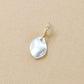 10K White Shell Necklace Charm (Yellow Gold) - Product Image