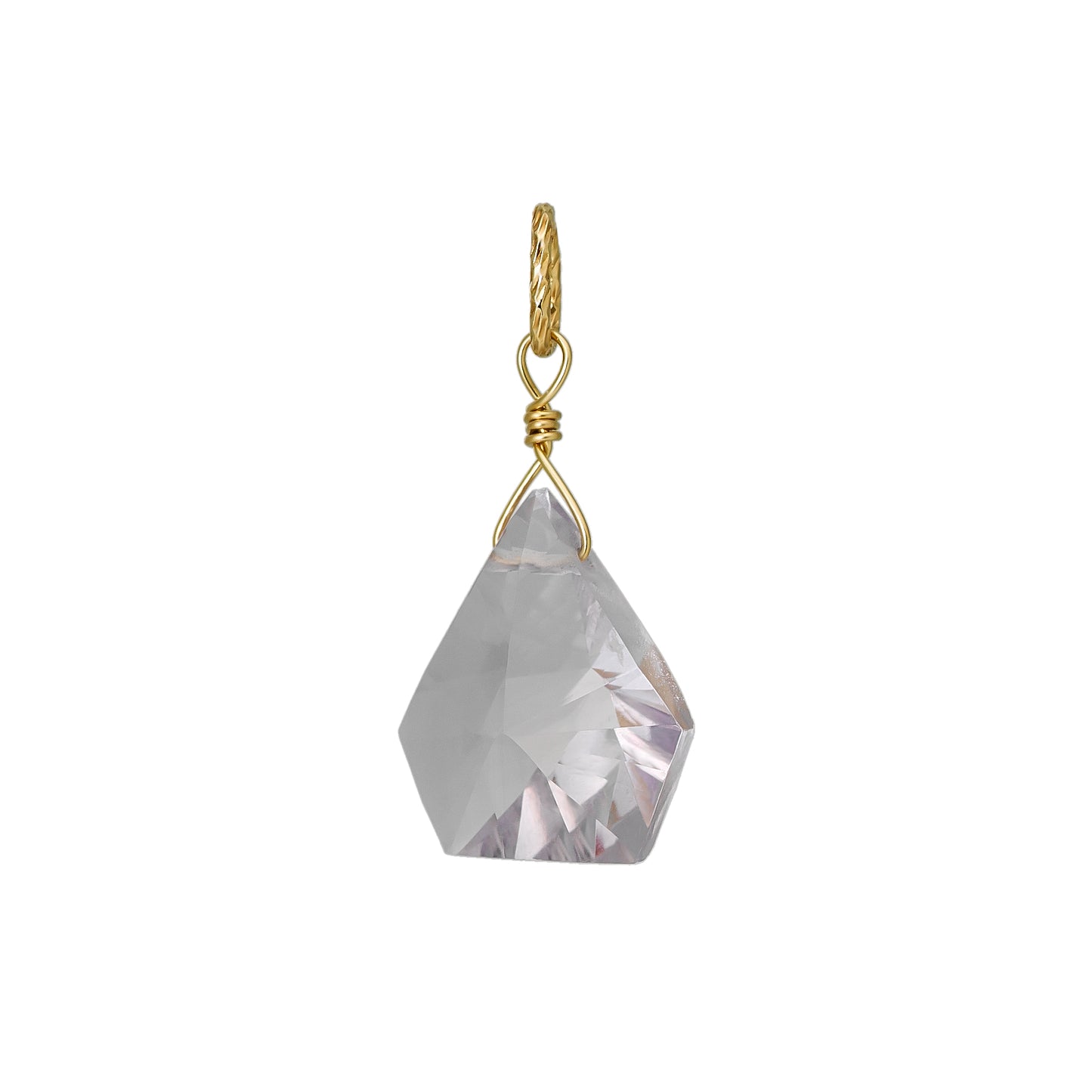 10K Light Amethyst Necklace Charm (Yellow Gold) - Product Image