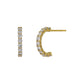 18K/10K Moissanite Melee Crescent Earrings (Yellow Gold) - Product Image
