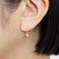 18K/10K Diamond Dew Drop Swinging Earrings (Yellow Gold) - Model Image