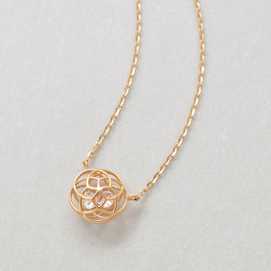 [Pannier] 10K Limited Quantity Necklace “Cherry Blossoms” (Rose Gold) - Product Image