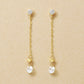 10K Glittering Dangle Earrings (Yellow Gold) - Product Image
