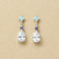 10K Drop Swinging Earrings (White Gold) - Product Image