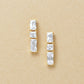 10K Gradation Square Stud Earrings (Yellow Gold) - Product Image