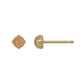 [Second Earrings] 18K Yellow Gold Orange Moonstone Cabochon Earrings - Product Image