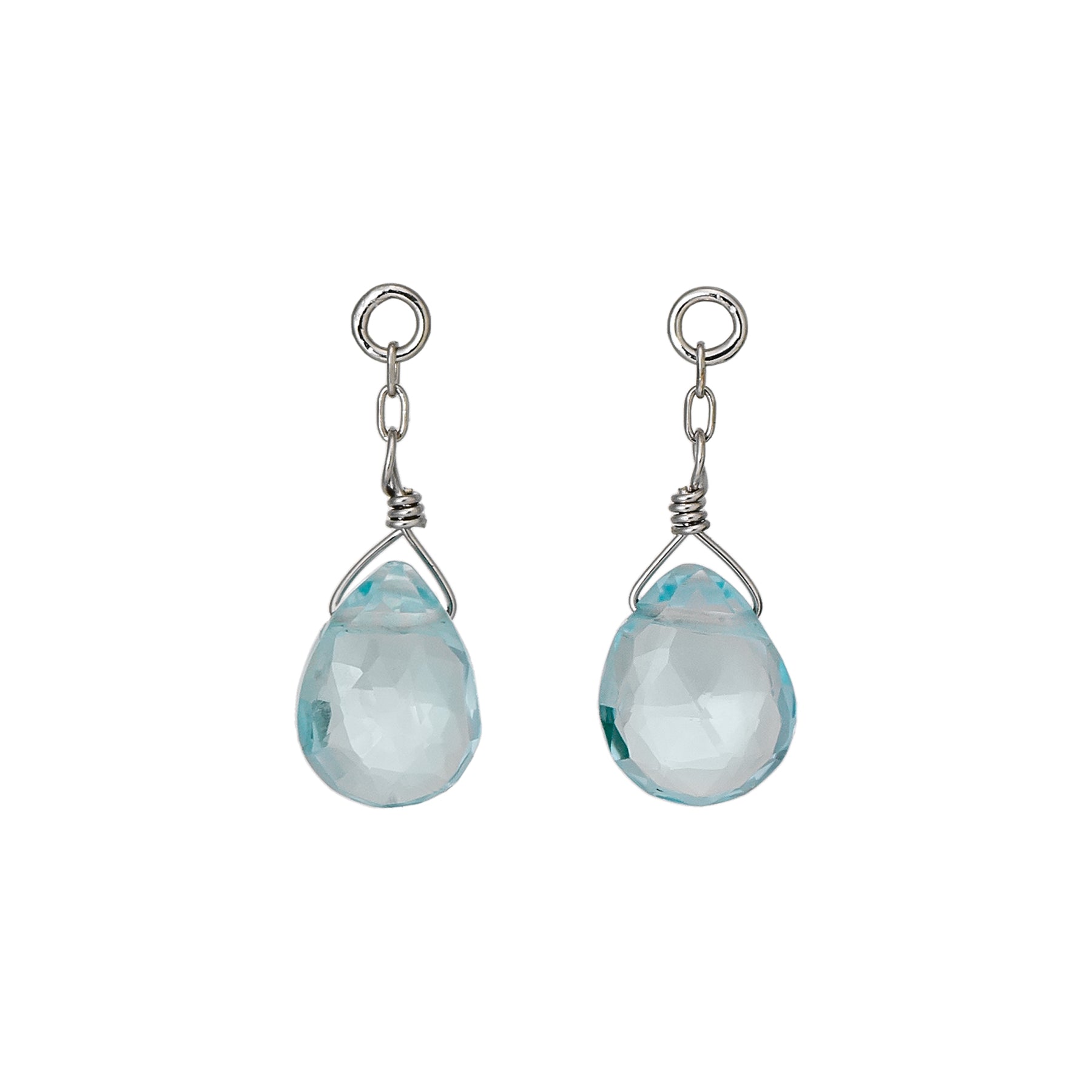 [Palette] 10K Blue Topaz Charms (White Gold) - Product Image