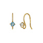 [Palette] 18K/10K Glass Opal Base Earrings (Yellow Gold) - Product Image