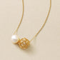 [Pannier] 18K Yellow Gold Pearl Flower Pattern Necklace - Product Image