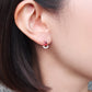 18K/10K Yellow Gold Dew Drop Glittering Earrings - Model Image