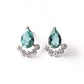14K/10K White Gold Dew Drop Glittering Earrings - Product Image