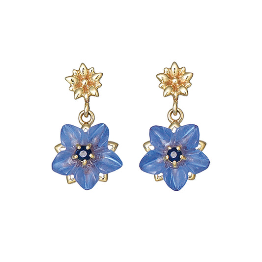 [Birth Flower Jewelry] September Gentian Earrings - Product Image