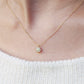 18K Yellow Gold Diamond Necklace "Lumiere" - Model Image