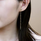 [Palette] 10K Yellow Gold Long Chain Earring Charms - Model Image