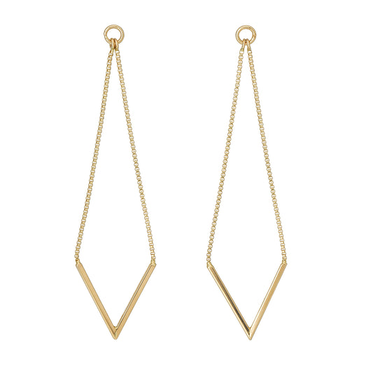 [Palette] 10K Yellow Gold Kite Long Charms - Product Image