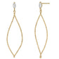 18K / 10K Yellow Gold Cubic Zirconia Marquise Earrings - Product Image