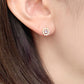 18K / 10K Yellow Gold Tanzanite Circle Earrings - Model Image