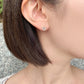 18K / 10K Yellow Gold Tanzanite Circle Earrings - Model Image