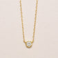 Fiolette Setting Single Diamond Necklace 0.07ct (10K Yellow Gold) - Product Image