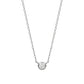 Fiolette Setting Single Diamond Necklace 0.07ct (10K White Gold) - Product Image