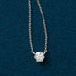 Fiolette Setting Single Diamond Necklace 0.07ct (10K White Gold) - Product Image