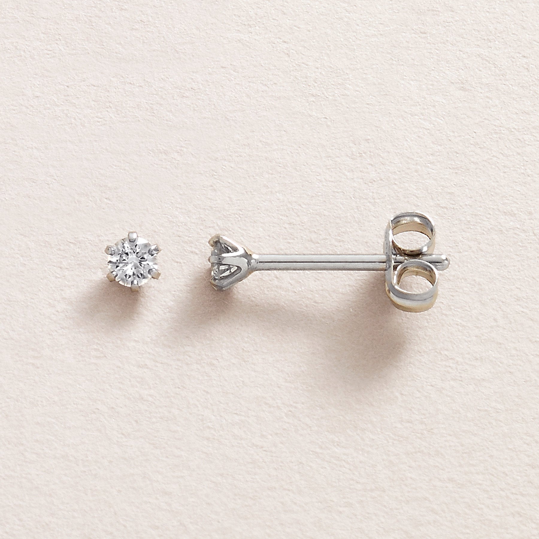 [Second Earrings] Platinum Diamond Earrings 0. 14ct - Product Image