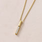 10K Yellow Gold Diamond 5-Stone Bar Necklace - Product Image